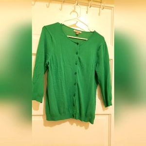 roz&ALI Green Button up Cardigan